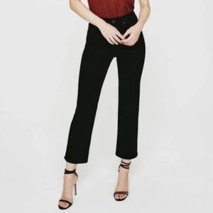 AG Adriano Goldschmied Black Straight Leg Jeans